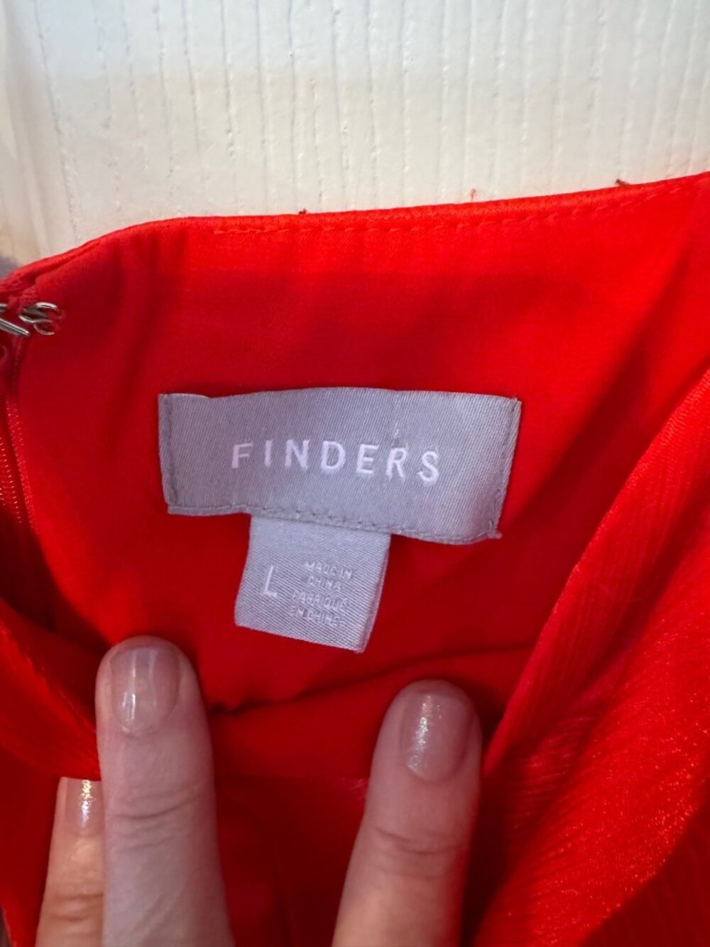 Finders Keepers Red Asymmetrical Dress Retrograde Chili Sleeveless Ruffle Large - Picture 8 of 12